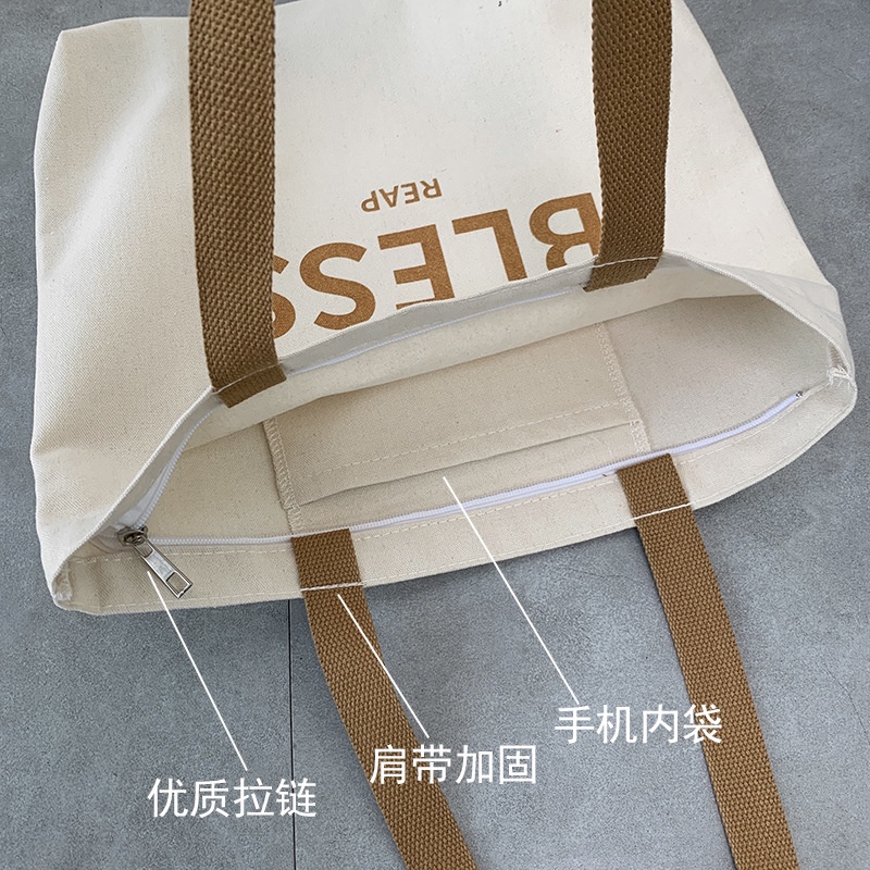 Túi đeo vai nữ, túi vải đựng đồ đi học đi chơi phong cách Hàn Quốc túi TOTE T1003