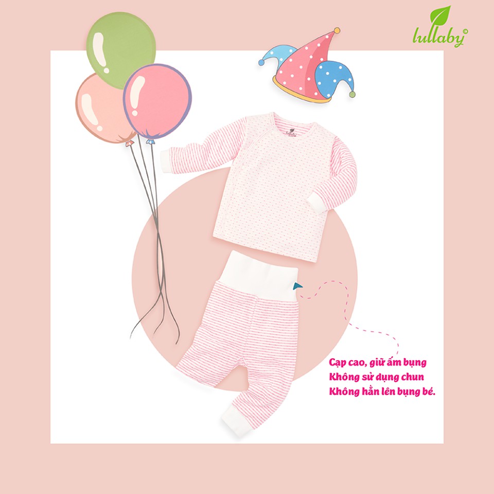 Bộ áo cài lệch quần cạp cao dày Lullaby