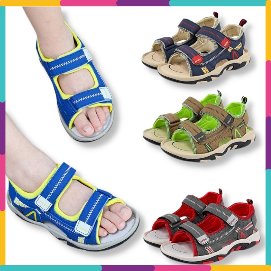 Sandal bé trai hàng xuất khẩu [Rẻ vô địch] sandal bé trai đẹp cao cấp đi êm chân cho bé đi học đi chơi