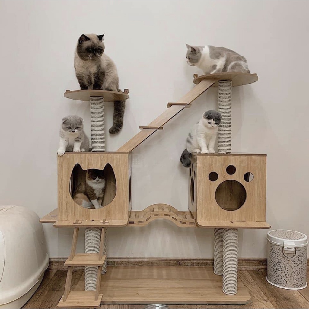 Nhà cây siêu to cho mèo -Cat tree (Có sẵn)