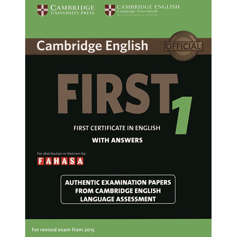 Sách - Cambridge First 1 - First Certificate in English (FCE)