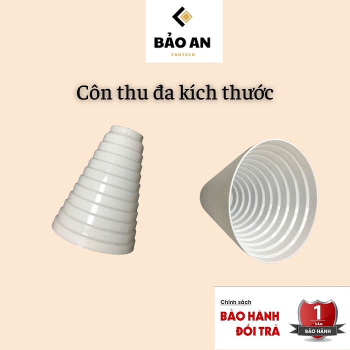 Côn thu PVC đa chức năng, đa khấc nối ống gió dễ dàng tiện lợi, côn thu nối các loại ống
