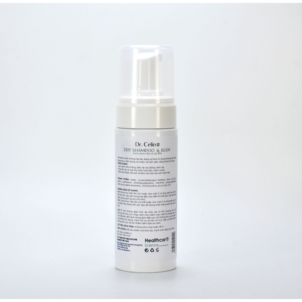 Tắm và gội đầu khô Dr.Celine Dry Wash & shampoo