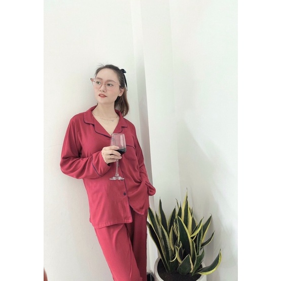 Pyjama Tay Dài Quần Dài Vải Tole Lanh 40-75kg