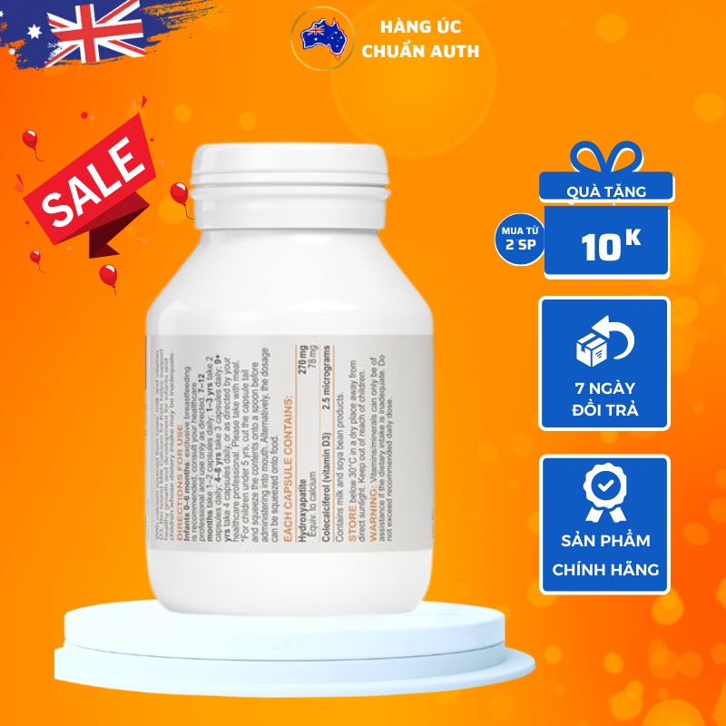 Viên Bổ sung Canxi sữa cho bé của Úc Bio Island Milk Calcium Kids 90 viên