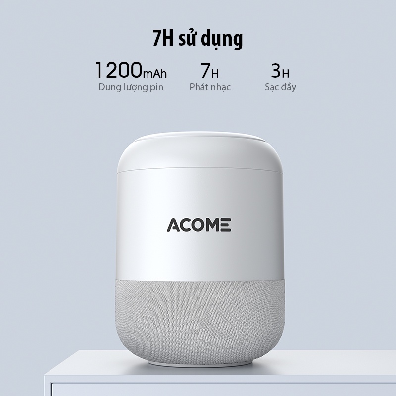 Loa Bluetooth ACOME A11 Công Suất 5W Bluetooth 5.0 Công Nghệ TWS Kiểu Dáng Nhỏ Gọn Chất Âm Trầm