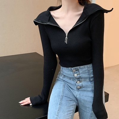 Áo Croptop Tay Dài Cổ Polo Dáng Ôm Thời Trang Cho Nữ | BigBuy360 - bigbuy360.vn