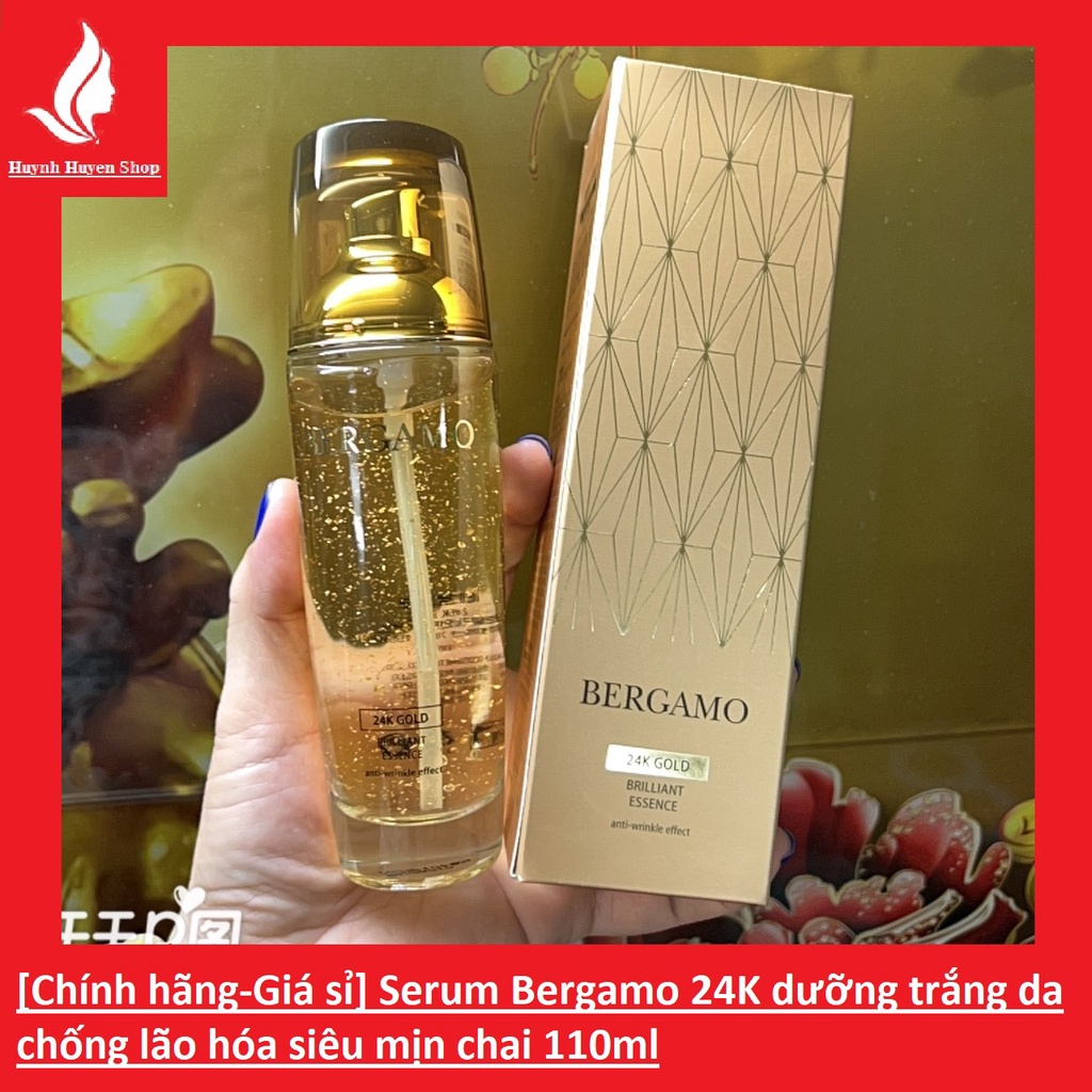 Serum Bergamo 24K Gold dưỡng trắng da siêu trắng mịn Hàn Quốc chai 110ml