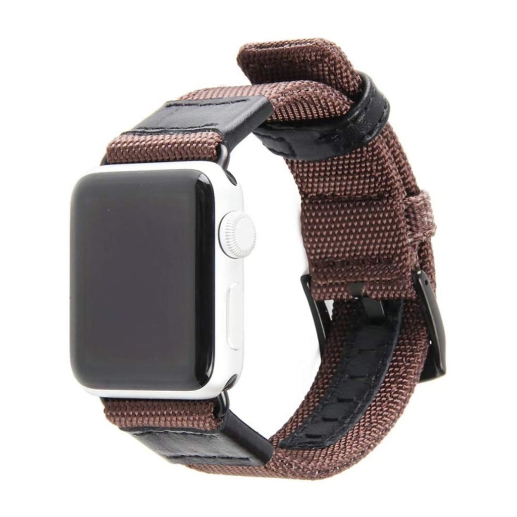 Dây đồng hồ vải da chuẩn quân đội cho Apple Watch