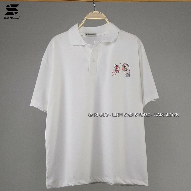 [Rẻ vô địch] Áo thun có cổ , áo polo tay lỡ unisex tay cầm sữa freesize 38-65kg