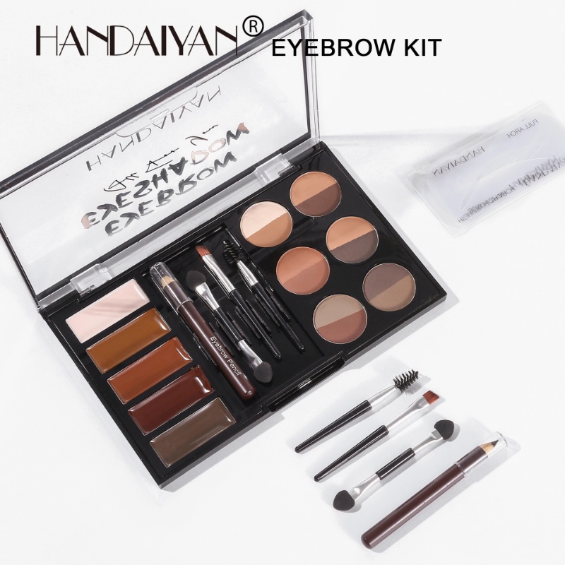 Bộ Gel Kẻ Lông Mày HANDAIYAN 21 Trong 1 Chống Nước Kèm Cọ Và Hộp Đựng Tiện Lợi