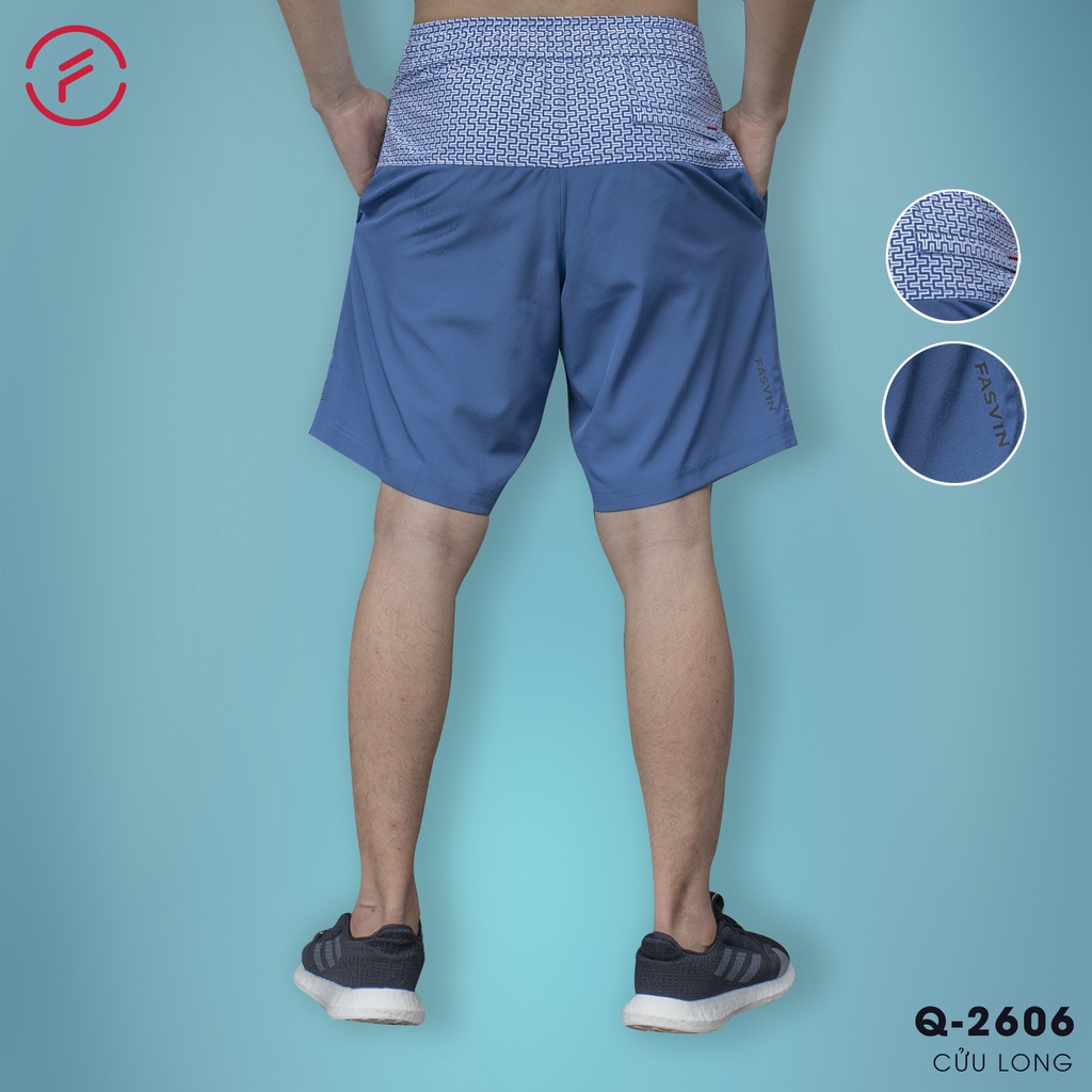 Quần đùi nam Fasvin Q2606.HN vải gió chun hoạ tiết đi biển co giãn mềm mại thoải mái vận động