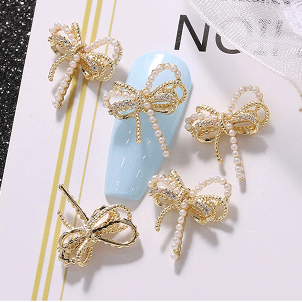 [Hàng mới về] Phụ kiện trang sức trang trí móng tay hình nơ bướm 3D