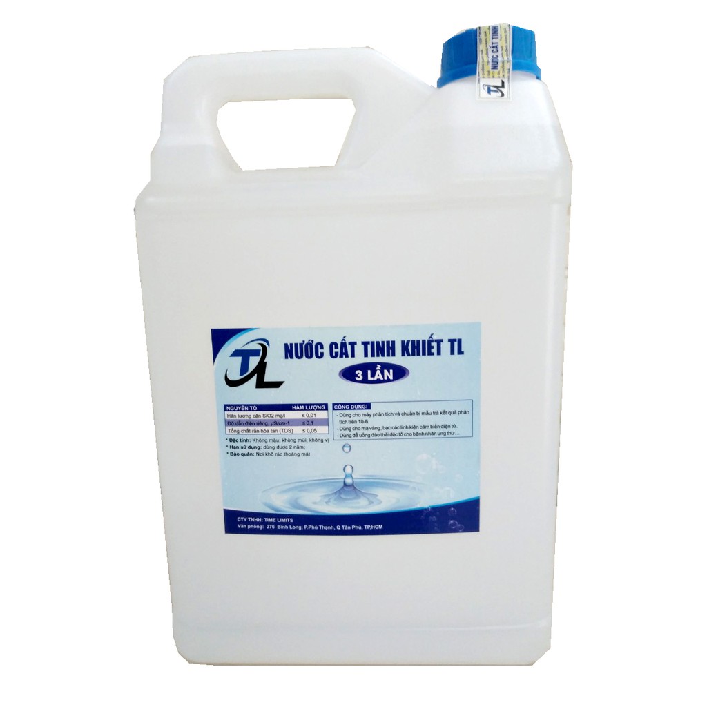 Nước Cất Tinh Khiết TL 3 Lần