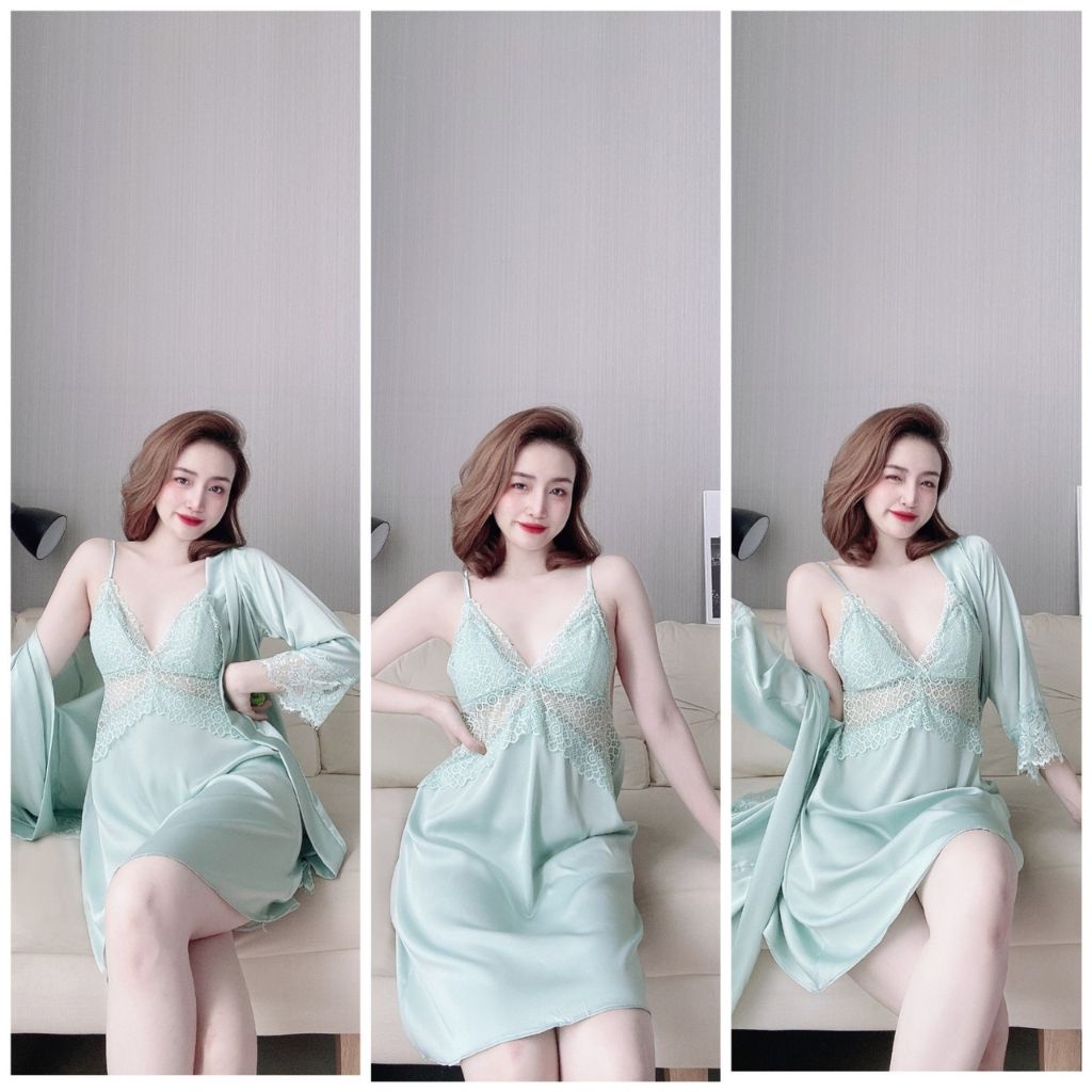 Váy ngủ sexy ❣️FREE SHIP❣️ Đầm ngủ sexy lụa Latin Chất Siêu Mát Dáng Siêu Xinh &lt; 60kg