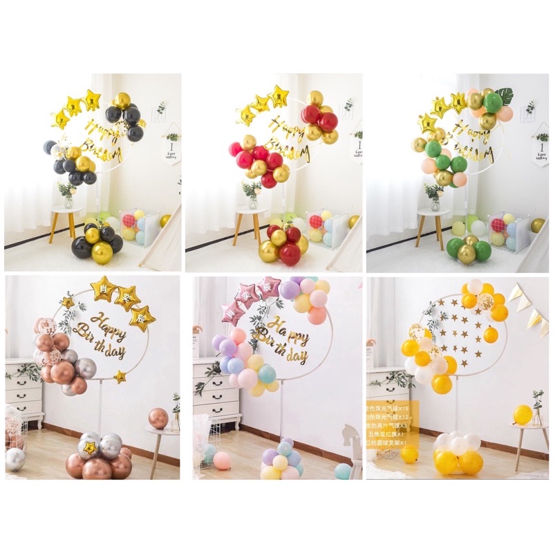 Trụ hình tròn gắn bóng trang trí tiệc, sinh nhật