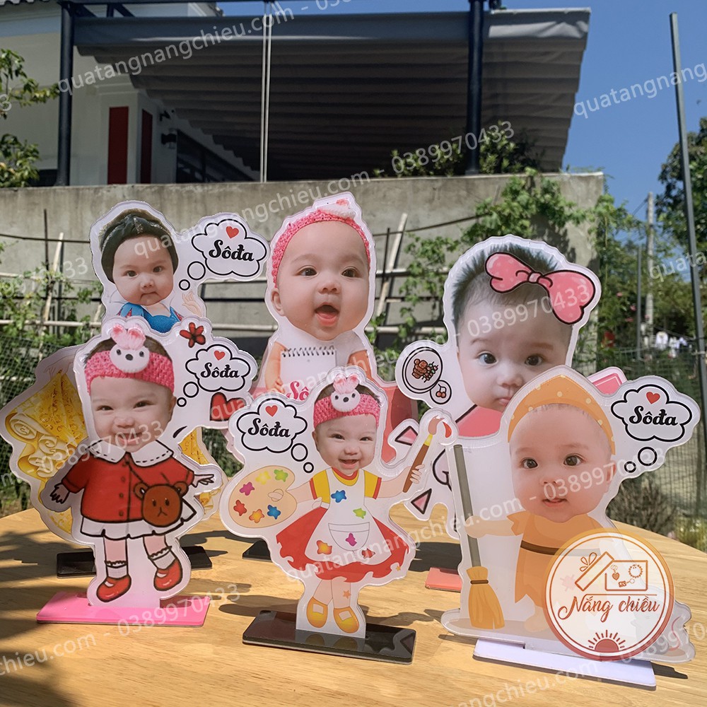 Thiết kế hình Chibi trang trí tiệc sinh nhật, happy birthday, thôi nôi, đầy tháng theo yêu cầu cho bé trai, bé gái