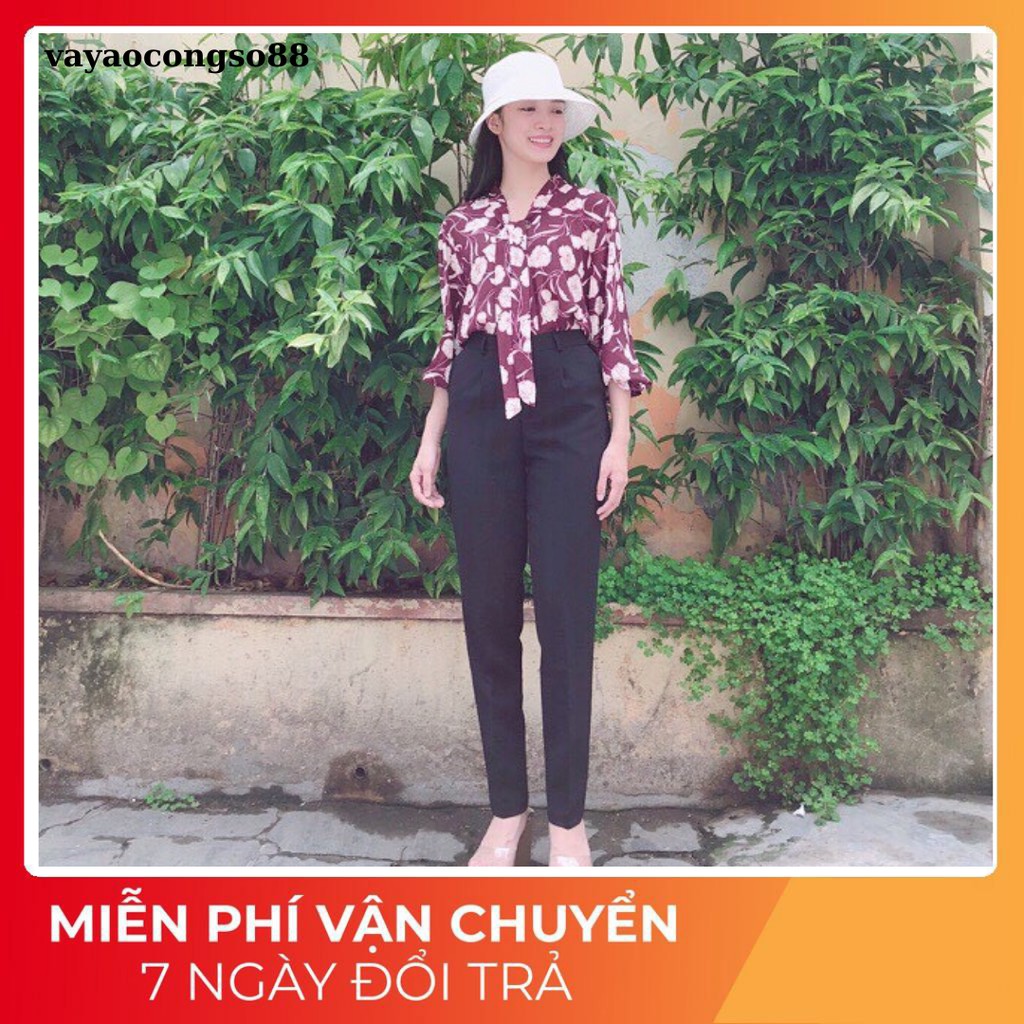 Quần tây nữ vải tuyết mưa, quần âu nữ công sở lưng cao form đẹp | BigBuy360 - bigbuy360.vn