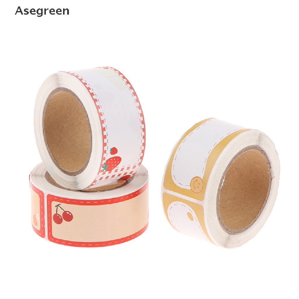 Cuộn 120 nhãn dán ghi tên chai lọ họa tiết hoạt hình dễ thương