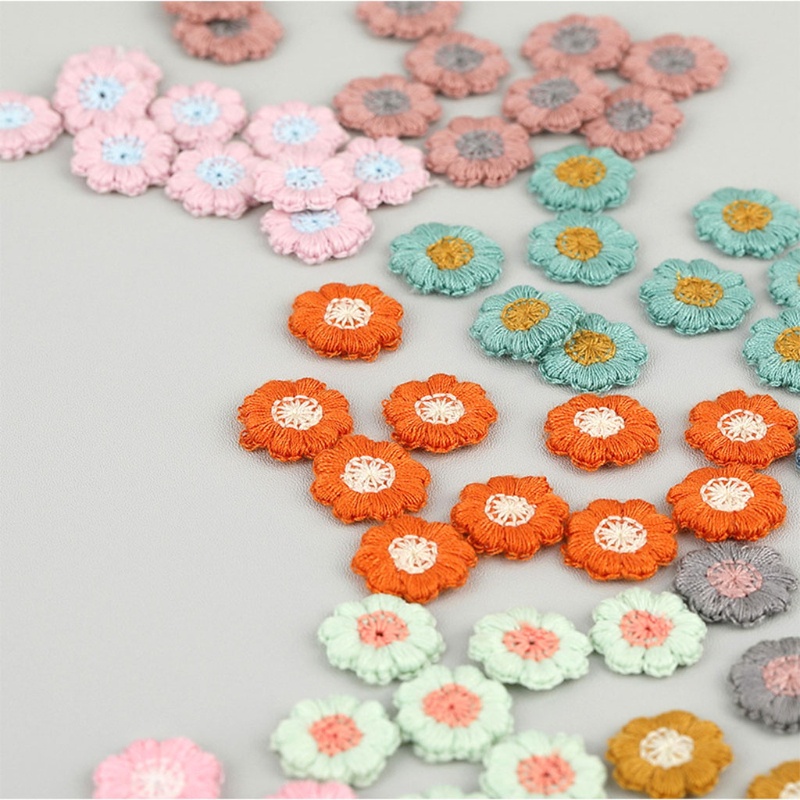 Set 50 Sticker Ủi Thêu Hình Hoa Mận Dễ Thương