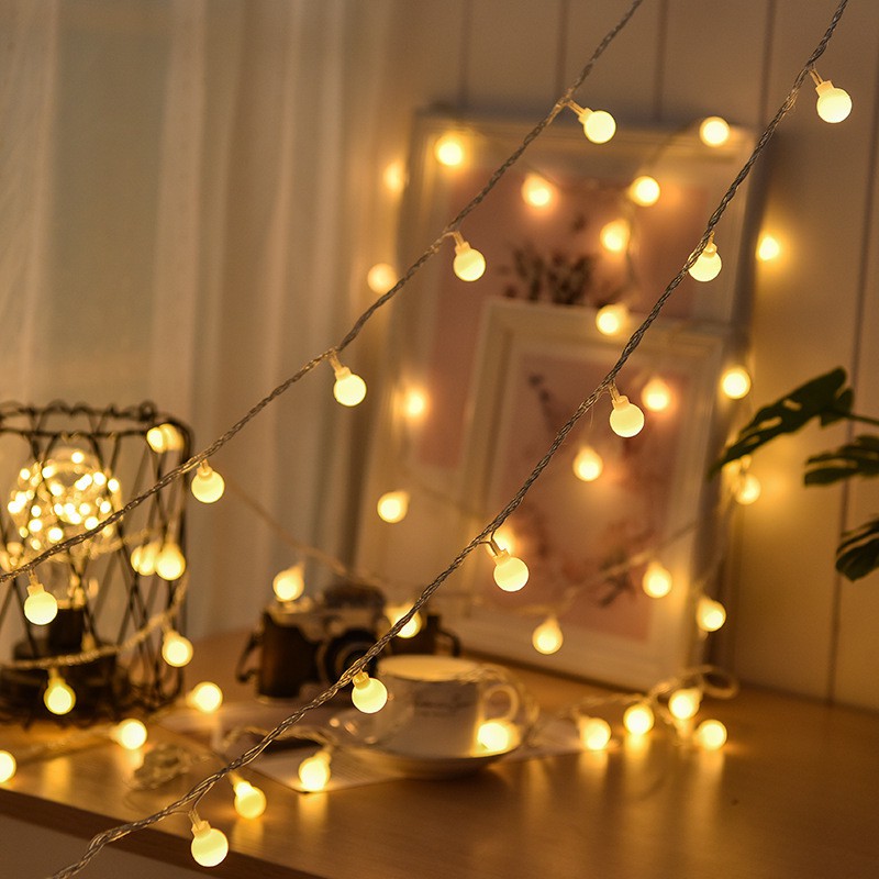 Bán Buôn Dây đèn LED cherry ball bóng tròn 3m 20 bóng đèn dùng điện 220v