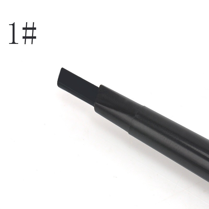 [Hàng mới về] Bút kẻ lông mày chống thấm nước có đầu cọ chải với khuôn kẻ mắt tiện dụng