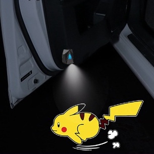 Đèn Led Trang Trí VikiTech Gắn Đuôi Xe Máy Chiếu Phát Hình Ảnh Chuyển Động Anime Pikachu Chất Liệu Sợi Carbon Nhẹ Chắc