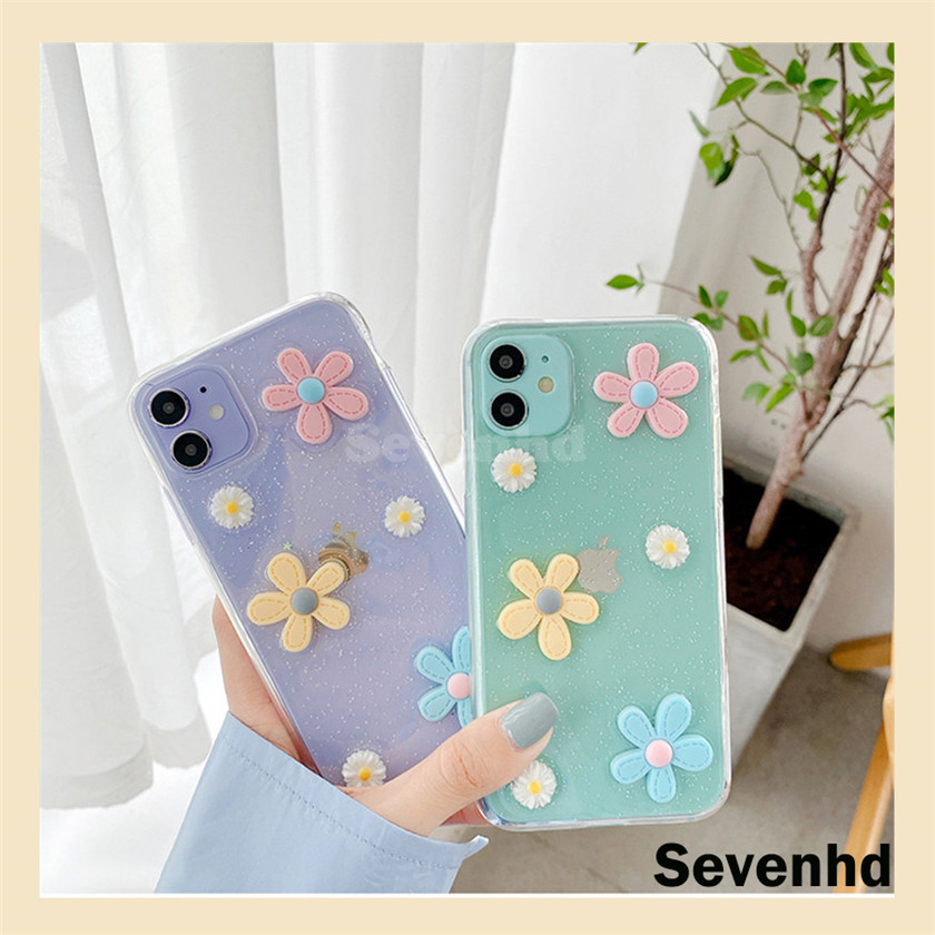 👏Ready Stock🎀 Ốp điện thoại gắn hình hoa nổi 3D xinh xắn cho Huawei Nova 7 7se pro 6se 7i 6 5T 2s 5i 5 Pro 4e 4 3i 3 3e