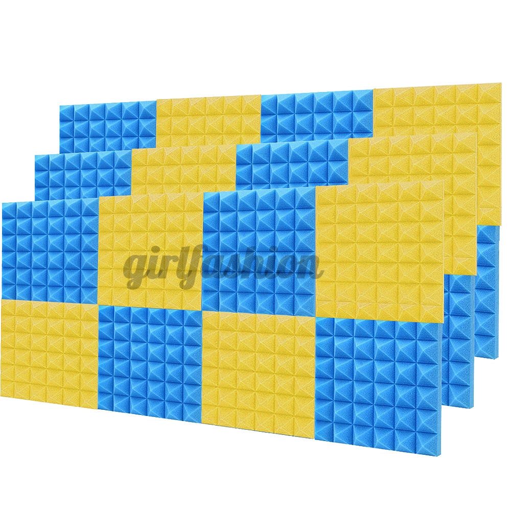 8 Miếng Xốp Cách Âm Kích Thước Chiếc 30X30X5Cm Tấm Cách Âm Mút Cách Âm Studio Cách Âm Dày Tấm Chống Thấm Wedge Đen/Xanh/Tím/Vàng/Đỏ/Xám 30x30cm