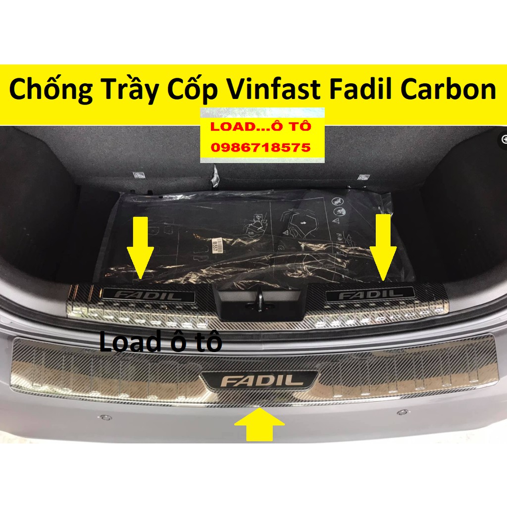 Chống Trầy Cốp Trong, Ngoài Carbon Xe Vinfast Fadil 2022-2019 Mẫu Carbon Cao Cấp