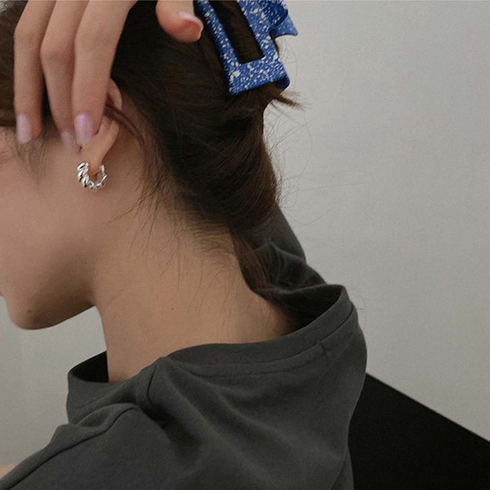 Khuyên tai kim loại kiểu vòng xoắn phong cách cổ điển thời trang dành cho nữ