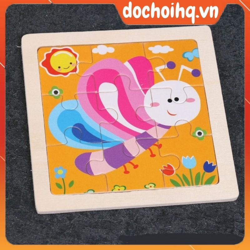 Đồ chơi ghép hình 9 mảnh PUZZLE bằng gỗ cho bé