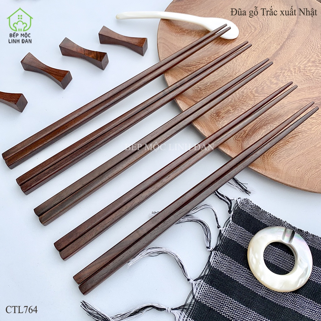 Đũa Nhật Gỗ Trắc Tự Nhiên Siêu Sạch HAHANCO  Đũa Thon Nhỏ Nhẹ