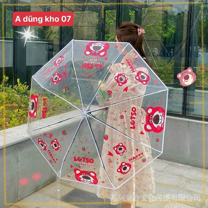 Ô Tự Động Gấu Dâu Lotso Gấp Gọn Siêu Xinh