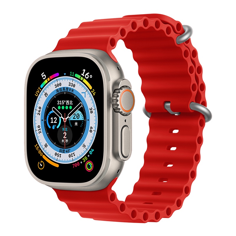Dây Đeo Đồng Hồ Bằng Silicone Cho iwatch ultra Series 6 / 5 / 4 / 3 / SE 41mm45mm Apple 49mm Ip iwatch band 8 Series 7 6 5 4 SE