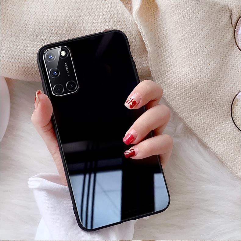 Ốp Lưng OPPO A52, A92, A16 Mặt kính gương sáng bóng cao cấp