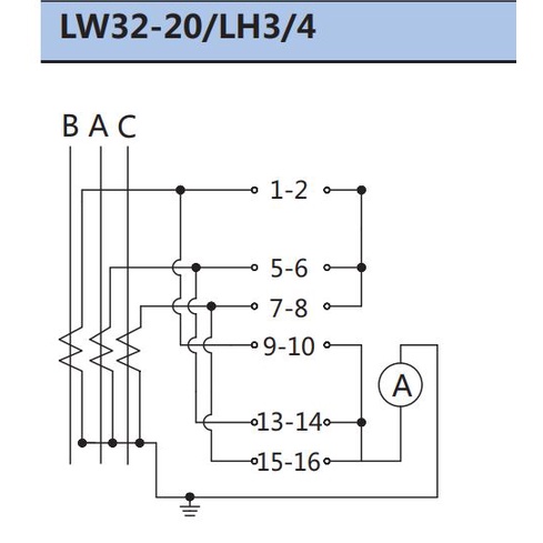 Chuyển mạch Ampe 4 vị trí 48 x 60 mm, W32-20 / LH3 /4, Hãng Chint ( Hàng chính hãng xuất khẩu)