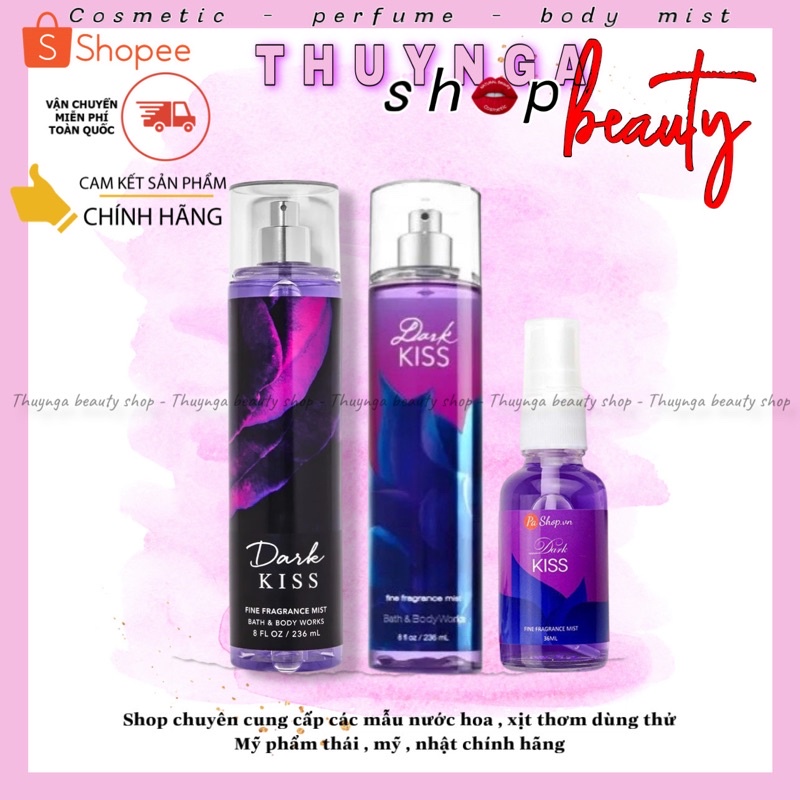Xịt thơm Bath And Body Works Dark Kiss 10ML #тнυynga.вeaυтyѕнop