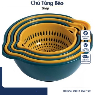 Bộ rổ nhựa kèm chậu 6 món