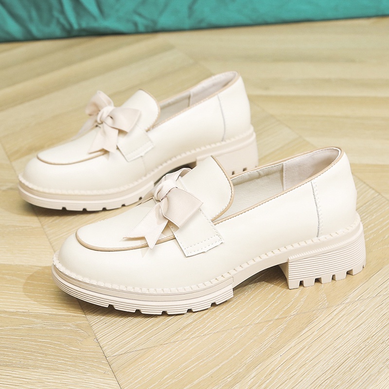 Giày LOLITA Nhật Bản Giày Búp Bê Nữ Đế Thấp 3 Phân Đính Nơ