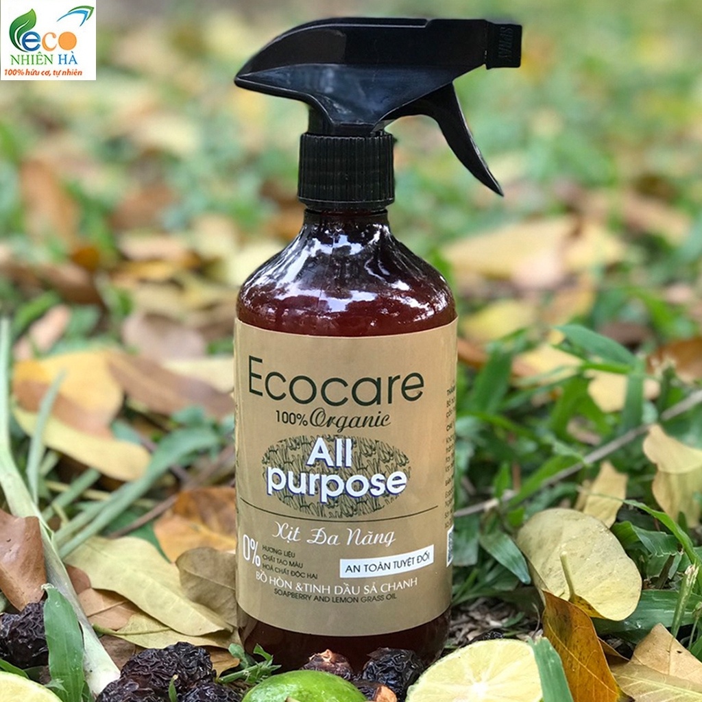 Nước lau bếp ECOCARE 4L hữu cơ, xịt đa năng, nước lau kiếng, lau bàn ăn