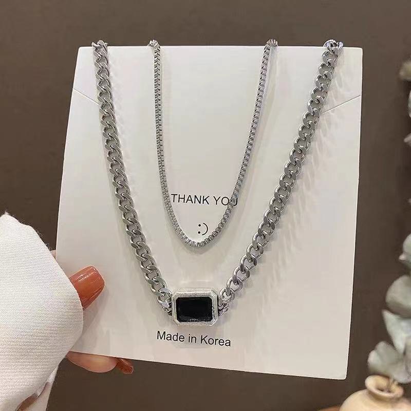 Vòng cổ nam nữ cá tính 2in1 phong cách thời thượng V20