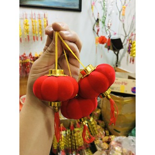 Đèn Lồng Nhung Đỏ Treo Cây Cảnh Tết Rẻ Vô Địch