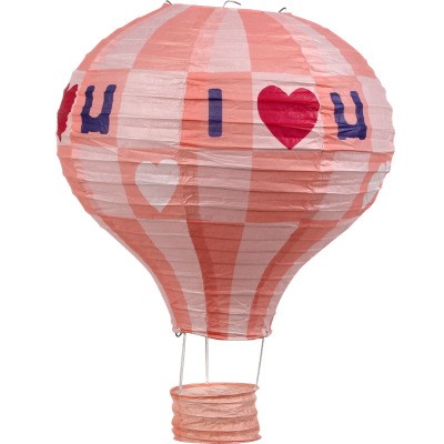 [ HCM ] Đèn lồng giấy hình khinh khí cầu dùng trong trang trí tiệc - loại đường kính 30cm