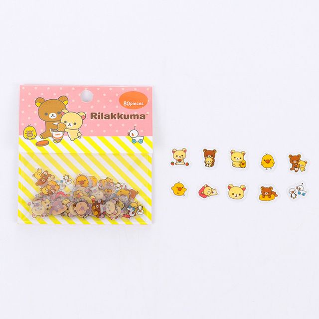 Set 80 sticker động vật đáng yêu mini