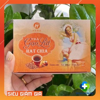 [MẪU MỚI] Trà Giảm Cân Gạo Lứt HẠT CHIA HERA tặng kèm thước dây[cam kết chính hãng]