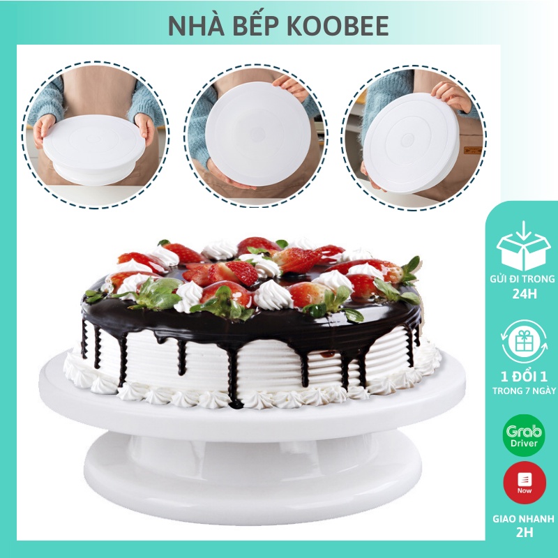 Bàn xoay nhựa trang trí bánh kem KOOBEE - Dụng cụ làm bánh