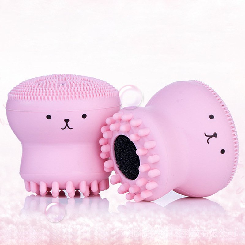Cọ rửa mặt bằng Silicone hình bạch tuộc nhỏ đa năng tiện dụng