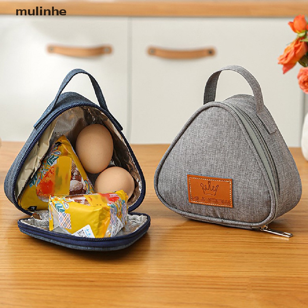 1 Túi Đựng Cơm Cách Nhiệt Mini Hình Tam Giác Bằng Lá Nhôm