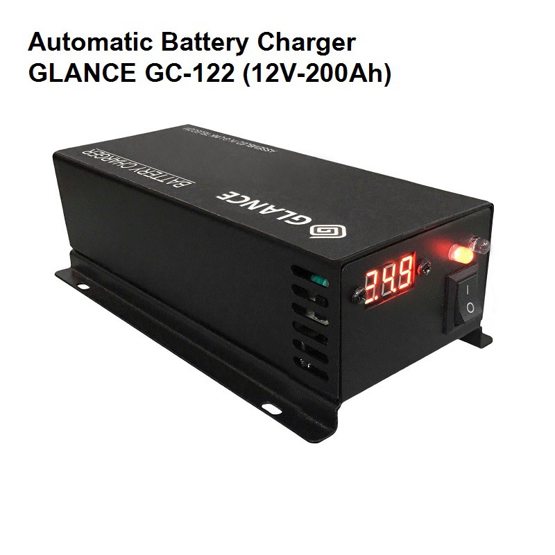 Máy nạp ắc quy tự động 3 giai đoạn GLANCE Battery Charger GC-122 (12V-200Ah)